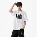 Printed White Short Sleeve T-Shirt for Men eprolo