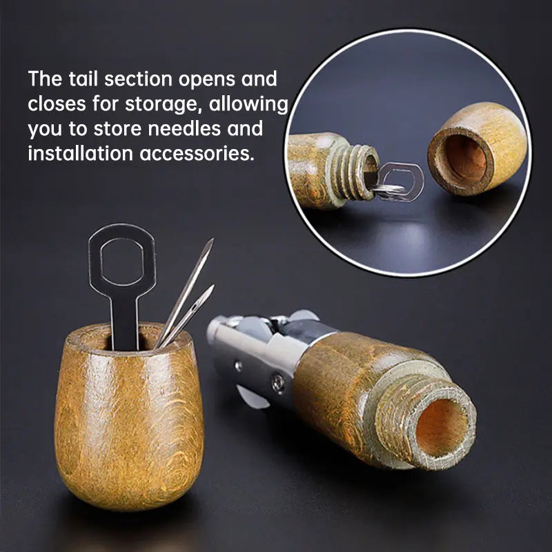 Professional Leather Stitching Awl Kit, Quick Sewing Repair Tool for DIY Handcrafts, Includes Needle Set eprolo