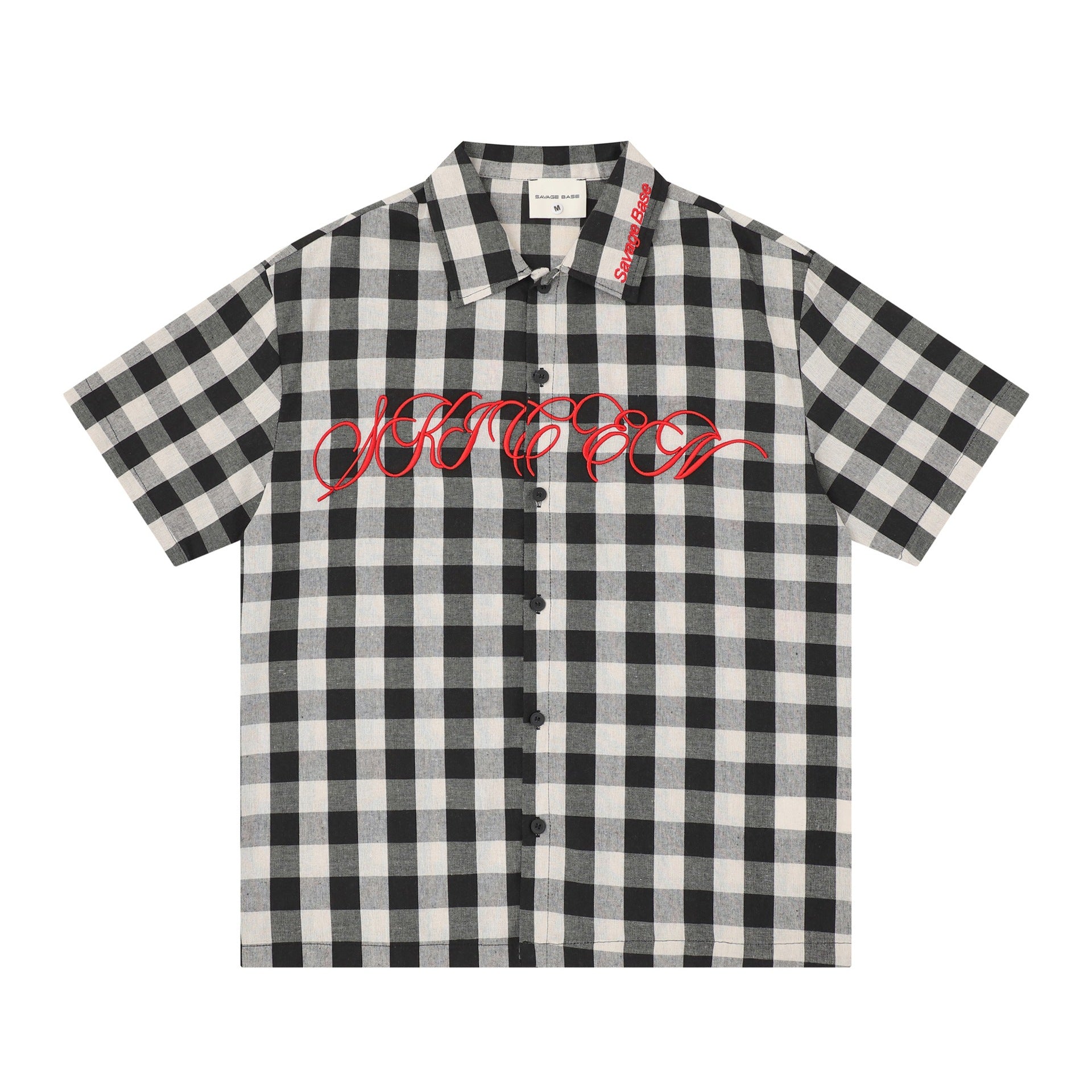Embroidered short sleeves with letters eprolo