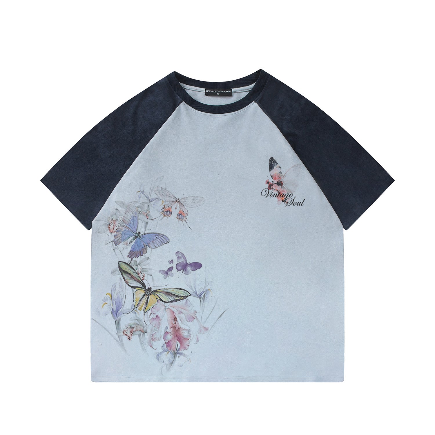 Ink butterfly print short sleeved shirt eprolo