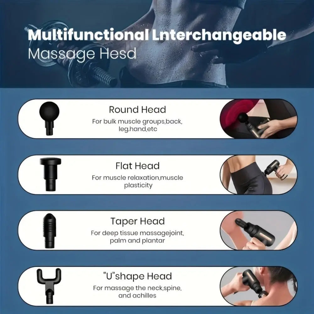 Random Color Fascia Gun Household Portable Muscle Relaxer USB Rechargeable Small Massager Mini Fascia Gun My Store