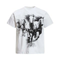 War horse galloping printed round neck short sleeved shirt eprolo