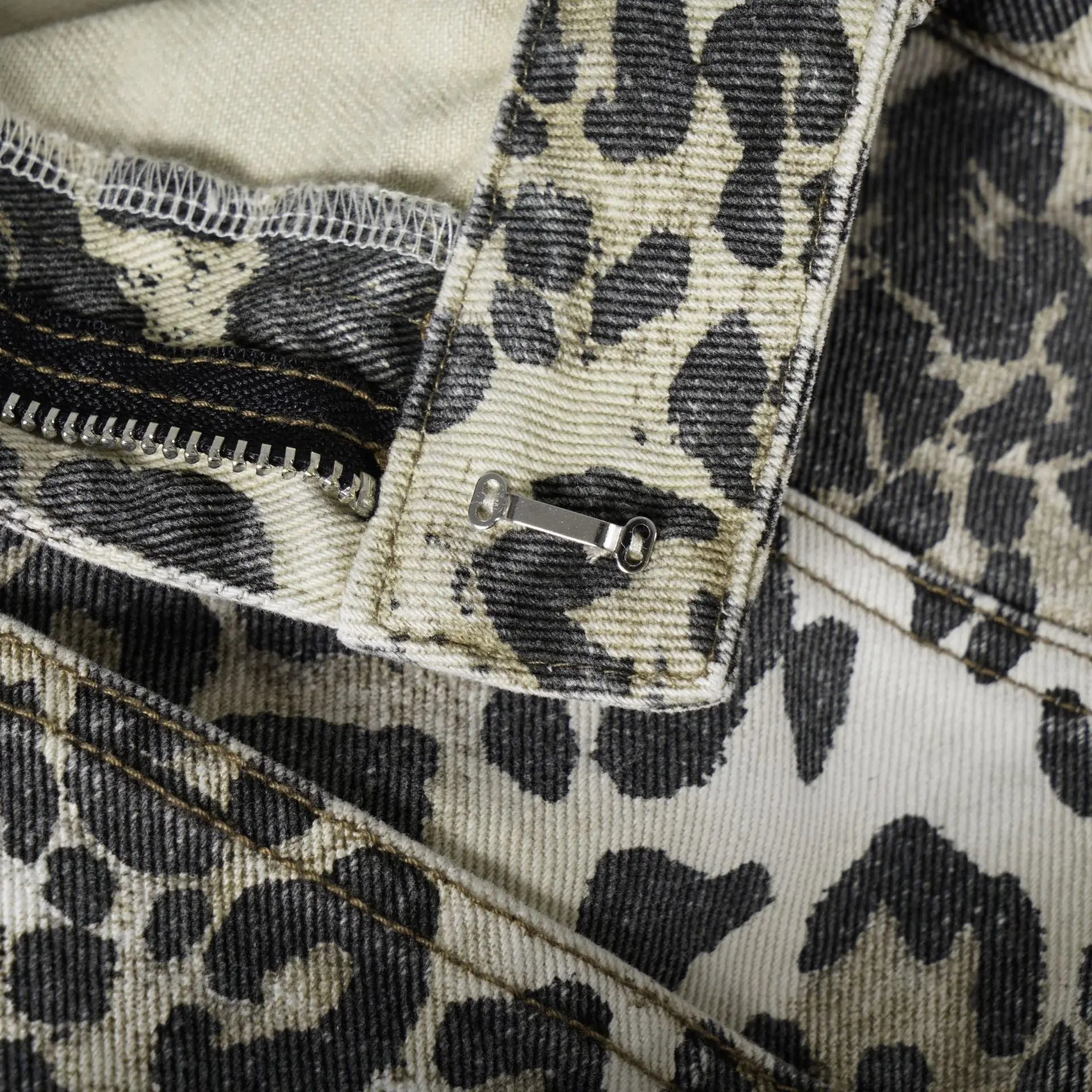 Retro design leopard print jeans for women eprolo