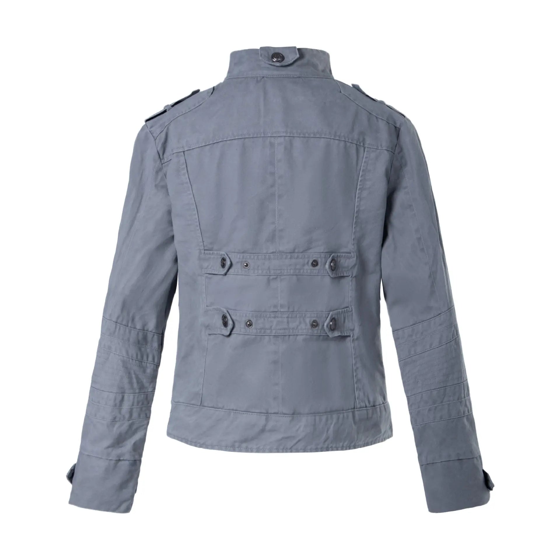 Wash and make old rivet stand collar jacket for women eprolo