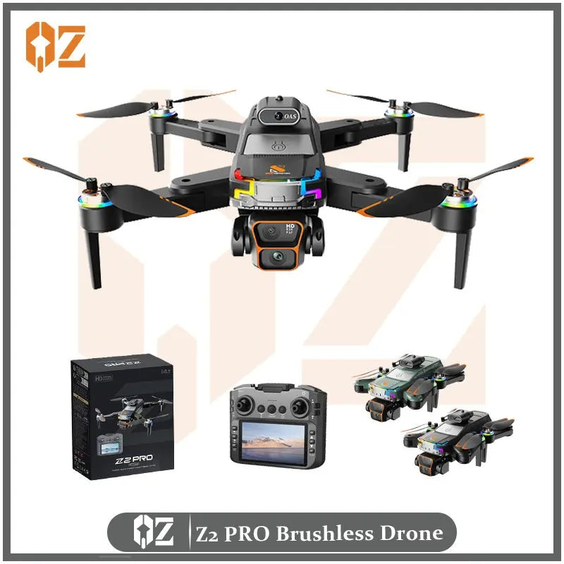 Z2 PRO Drone with Screen Controller, Dual Camera Optical Flow Positioning HD Aerial Photography, Long Battery Life eprolo