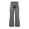 Graffiti Print Flared Casual Pants  Loose Fit Straight Leg Long Pants eprolo