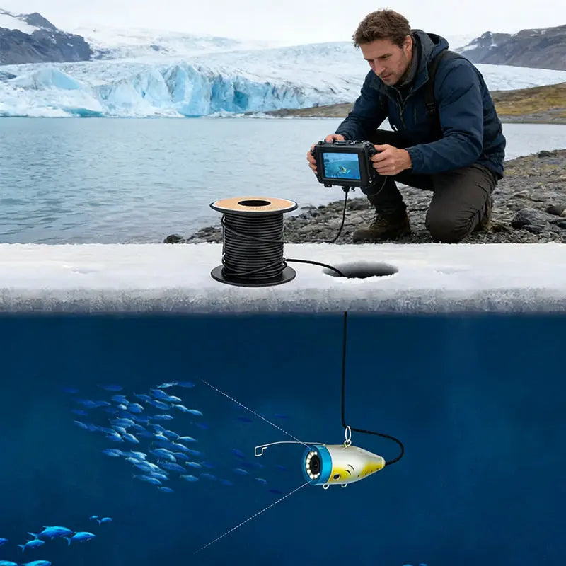 Underwater Fishing Camera with 8 IR Lights, 5V DC Cable, Length Options 15/20/30m, Fish Finder eprolo