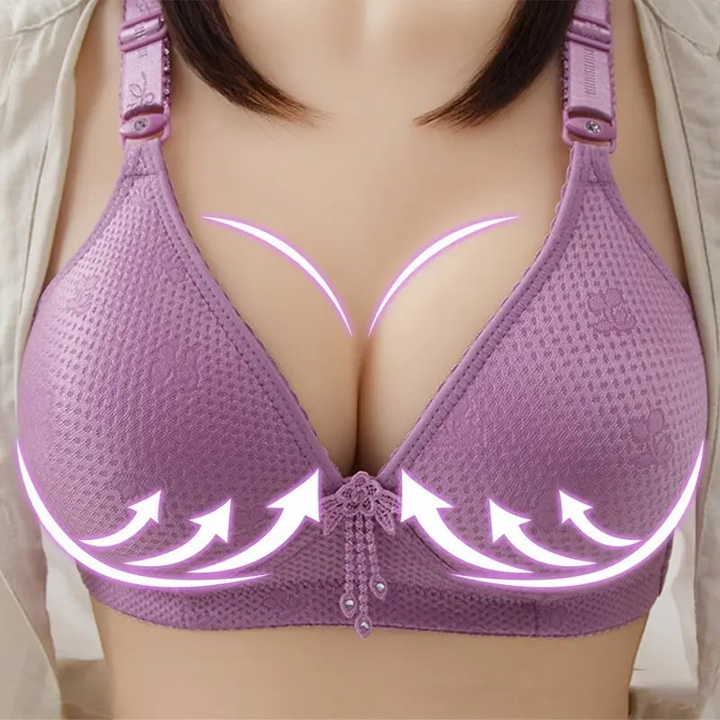 Fashion bra Spring and Autumn Linerie Sexy Seamless Front Button bra Push Up Women Underwear Buckle Female Small Chest Bra eprolo