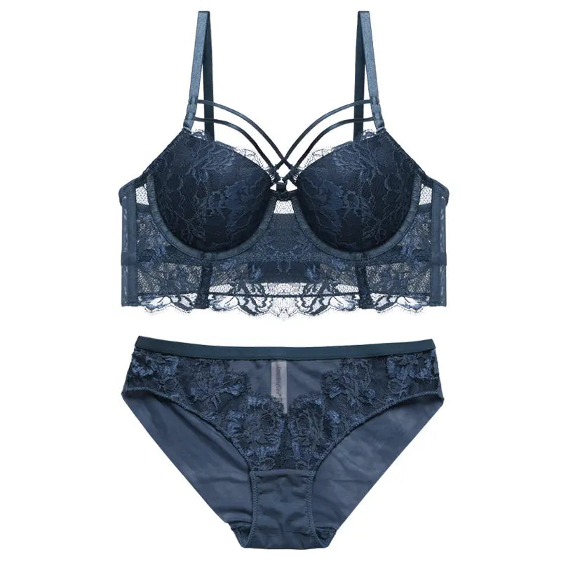 lace strap push up bra set padding cup beautiful bra model sexy underwear women bra panties set fit girl eprolo