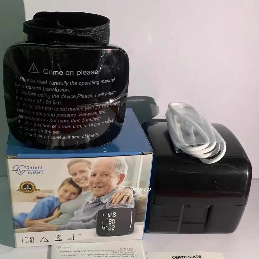 Wrist Sphygmomanometer Rechargeable Blood Pressure Meter Wrist Blood Pressure Eter Smart Touch Screen Blood Pressure Meter Household Electronics My Store