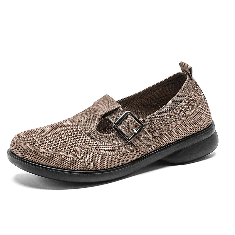 Spring  Old Beijing Cloth Shoes Breathable Middle-aged and Elderly Casual Shoes Mesh Anti-slip Soft Sole Slip-on eprolo