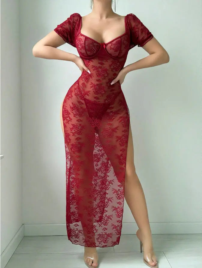 Sexy Perspective Lace Wrapped Hip Dress Passionate Sex Underwear for Women eprolo