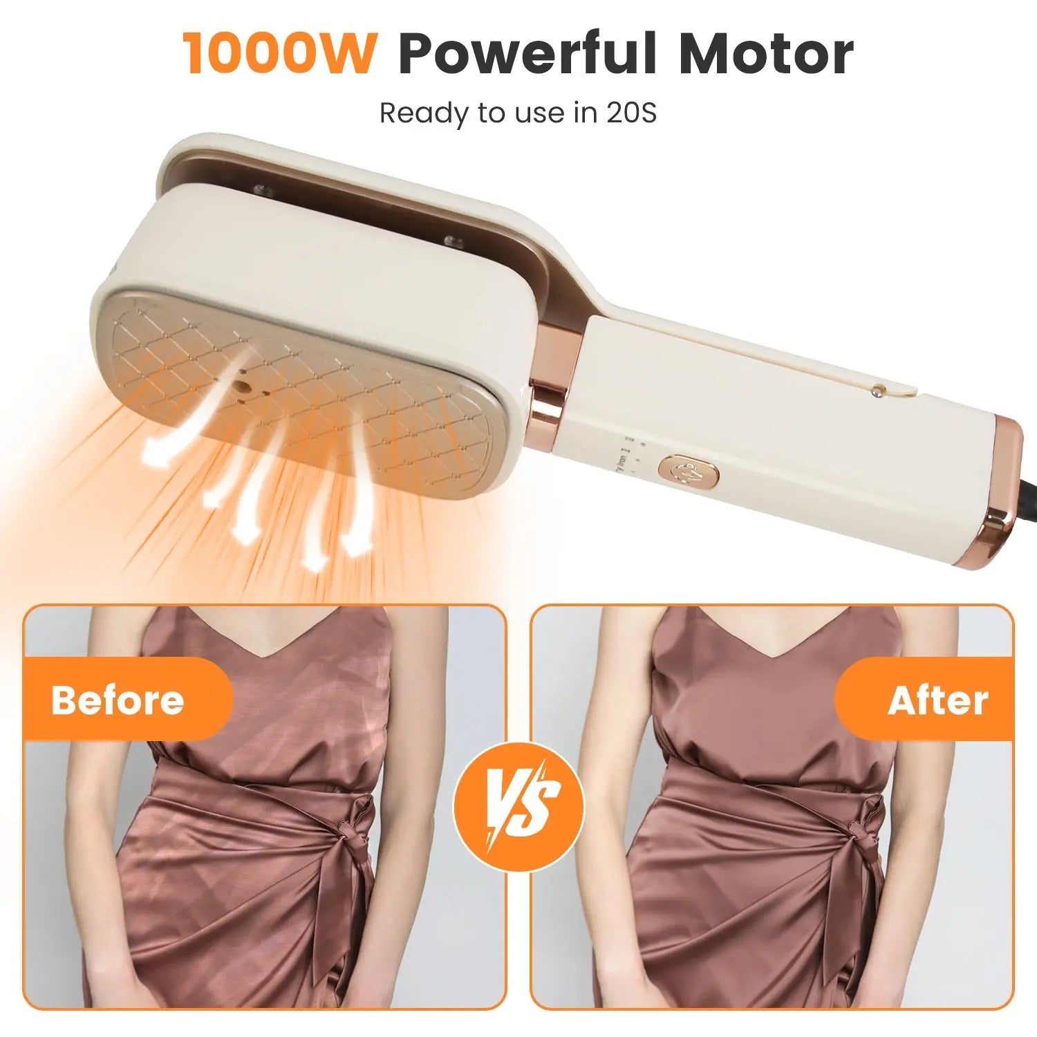 1Set Steam Iron Press 3 In 1 Travel Steamer For Clothes With 180 Degree Flip Head Portable Handheld Flat Iron 1000W Wrinkles Remover Wet And Dry Ironing Garment Steamer 20S Fast Heat Up My Store