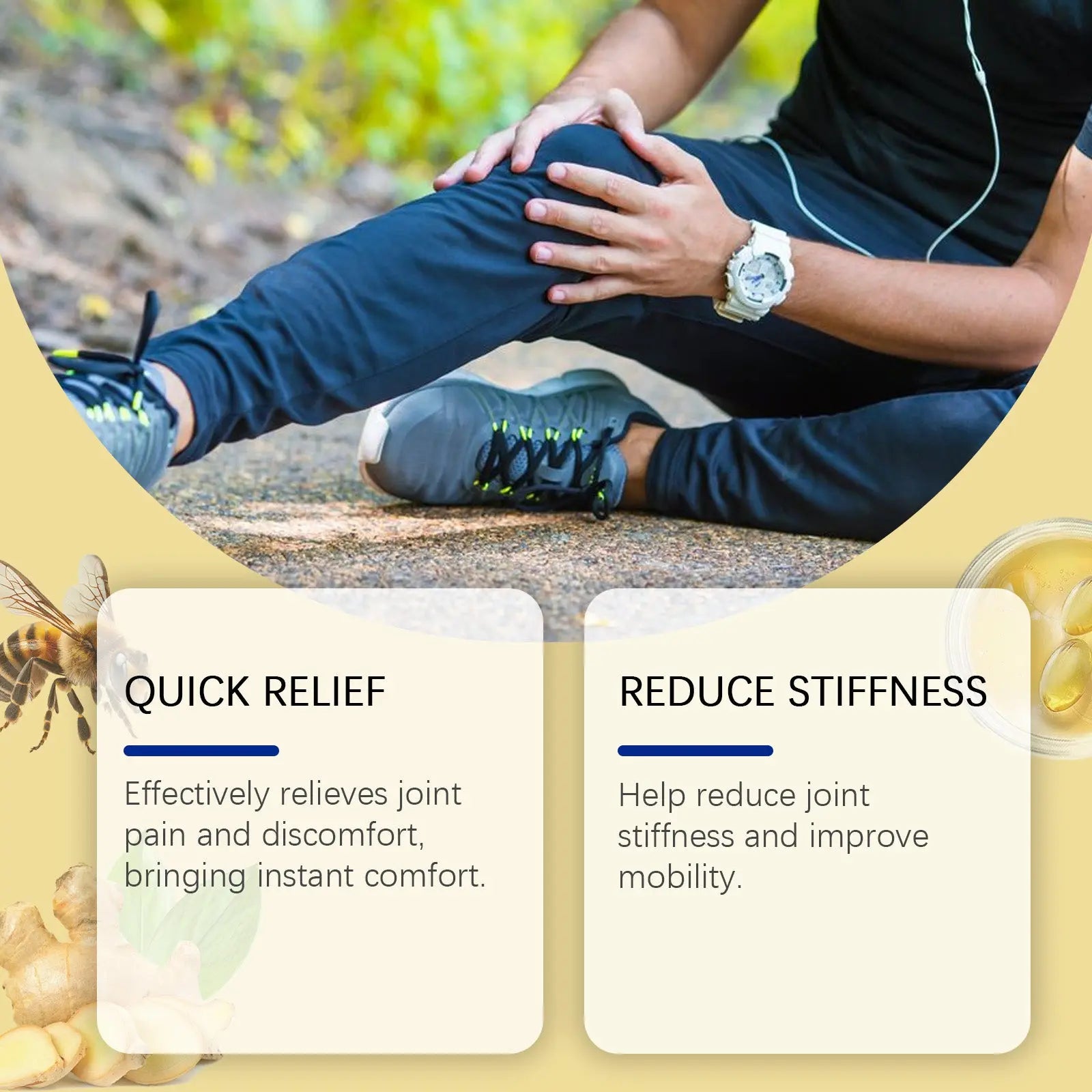 Wiyun Bee Venom Joint Care Cream Gentle And Soothing Wrist Knee Massage Body Topical Daily Care Cream eprolo
