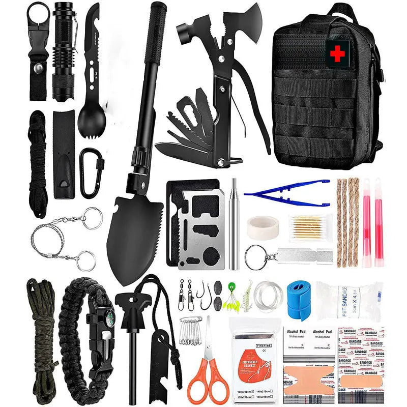Multi-functional Outdoor First Aid Kit, Emergency Survival Gear with Trauma Bag for Camping, Hiking, Hunting Adventures eprolo
