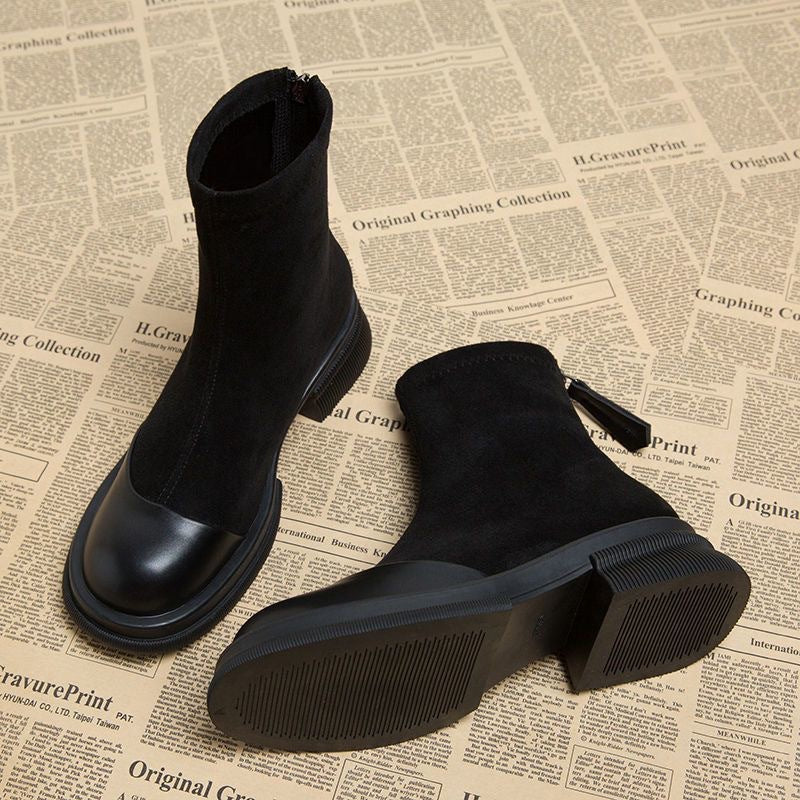Fall/Winter Sock Boots, Martin Boots, Women's Short Boots, Fleece-lined Ankle Boots eprolo