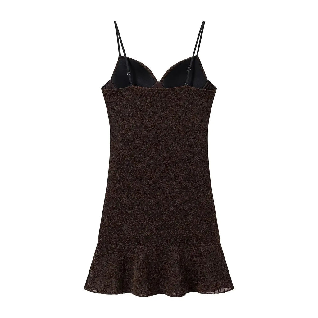 Chic Lace Strapless Short Dress for Women eprolo