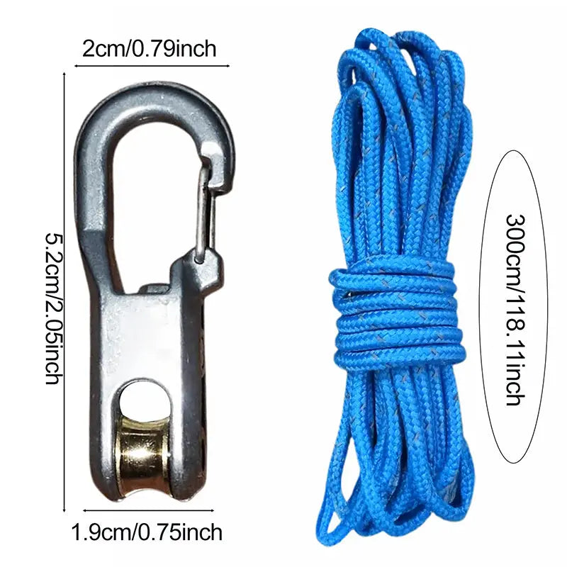 6-Pack Paracord Adjusters, Rope Tightening Tools with Wheels, Camping High-Strength Tighteners & Tarp Straps eprolo