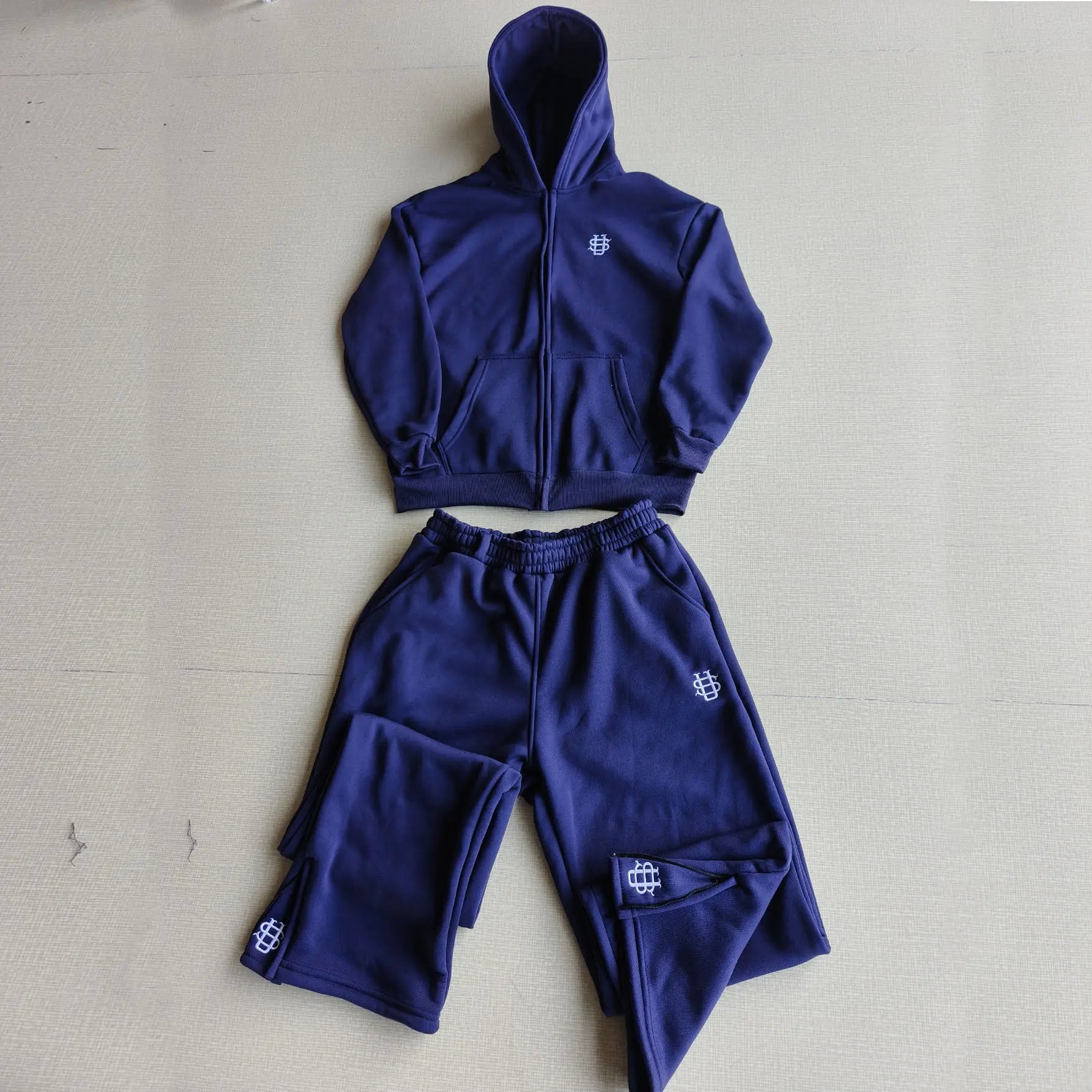 embroidered zip hoodie pants casual long pants high street hip-hop rap street style unisex sweatpants eprolo