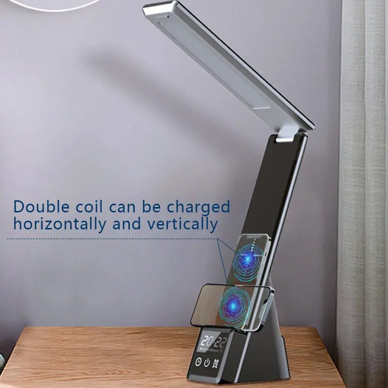 Newest Multi-Function Table Lamp Clock Convenient Three In One Fast Charger For Mobile Phone Watch Headset Wireless Charging eprolo