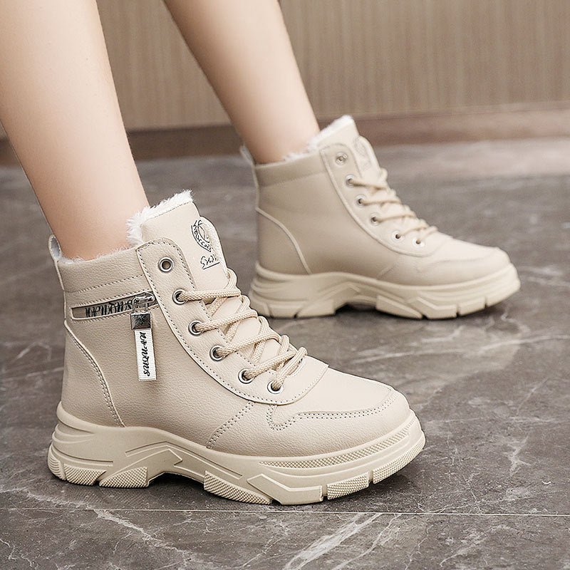 Solid color women's shoes with plush cotton shoes eprolo