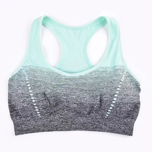 Sports Bra High Stretch Breathable Top Fitness Women Padded for Running Yoga Gym Seamless Crop Bra Gradient Sport Bra eprolo