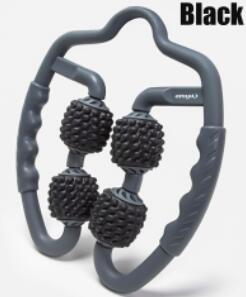 U Shape Trigger Point Massage Roller for Arm Leg Neck Muscle Tissue for Fitness Gym Yoga Pilates Sports 4 Wheel eprolo