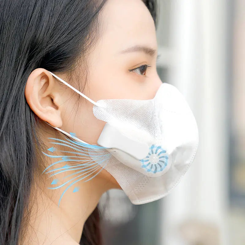 Net Celebrity Fan Mask Fan Mini Portable Children's Mask Anti-Stuffy Instead Of Breathing Valve Usb Charging Smart Fan eprolo