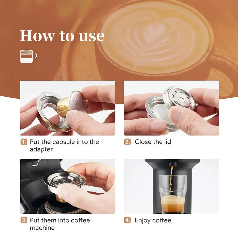 Reusable Stainless Steel Coffee Capsule Converter for Vertuo Next Pop/Vertuoline Machines eprolo