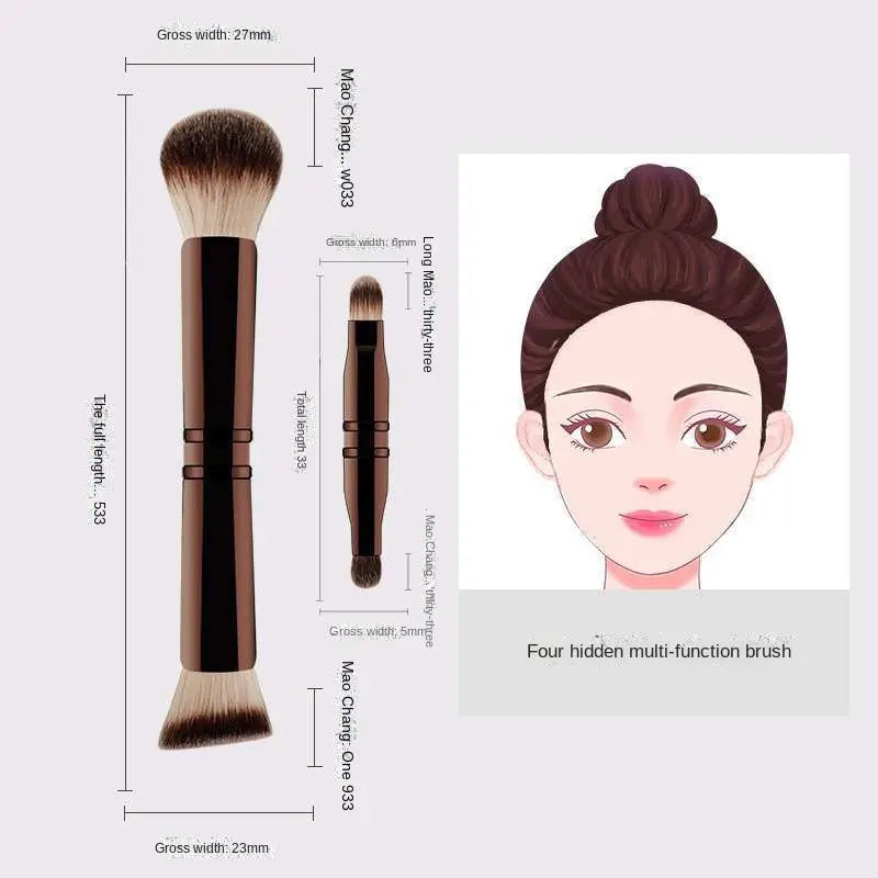HG Four-Head Hidden Multi-Functional Makeup Brush, Powder Brush, Blush Brush eprolo