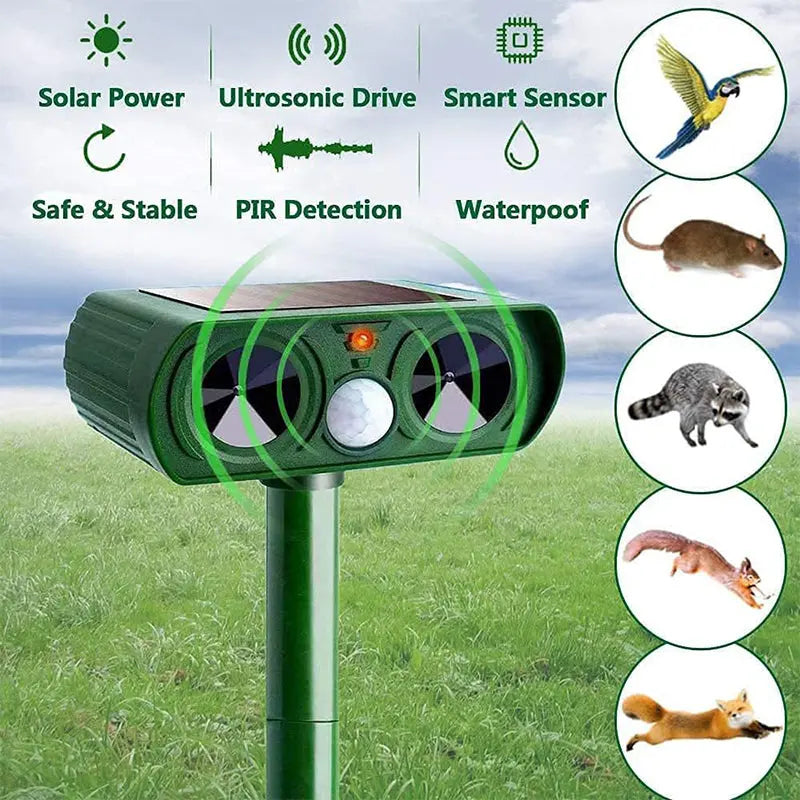 2025 Solar Animal Repeller - Rechargeable Infrared Repellent for Cats, Dogs, Gardens & Patios, I8W9 eprolo