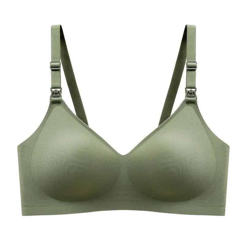 Pregnant Women Breastfeeding Bras Bras No Steel Rings Latex Underwear One Piece Silk Bra eprolo