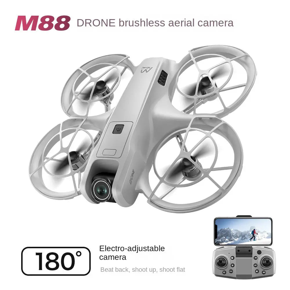 M88 Brushless Drone with Optical Flow and Full Protection, 4-Axis Aircraft for Outdoor Photography and Remote Control Flying eprolo