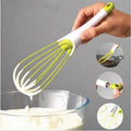 Rotating plastic egg beater multifunctional manual egg mixer easy to clean and dough baking tool eprolo