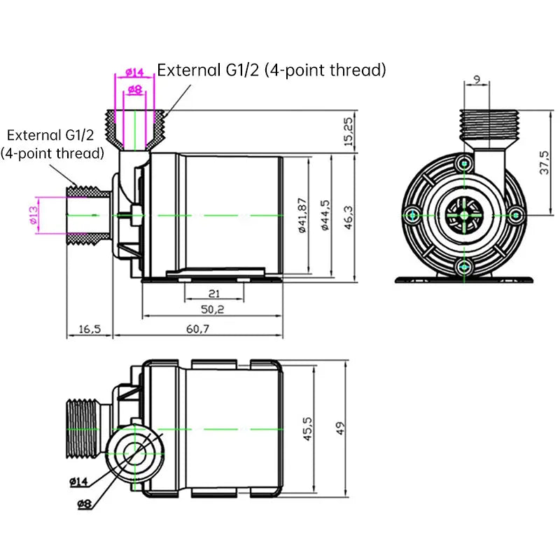 Mini Brushless DC 12V Submersible Water Pump | Tiny Motor-Driven Pump for Fish Tank, Aquarium Fountain & Pool Use eprolo