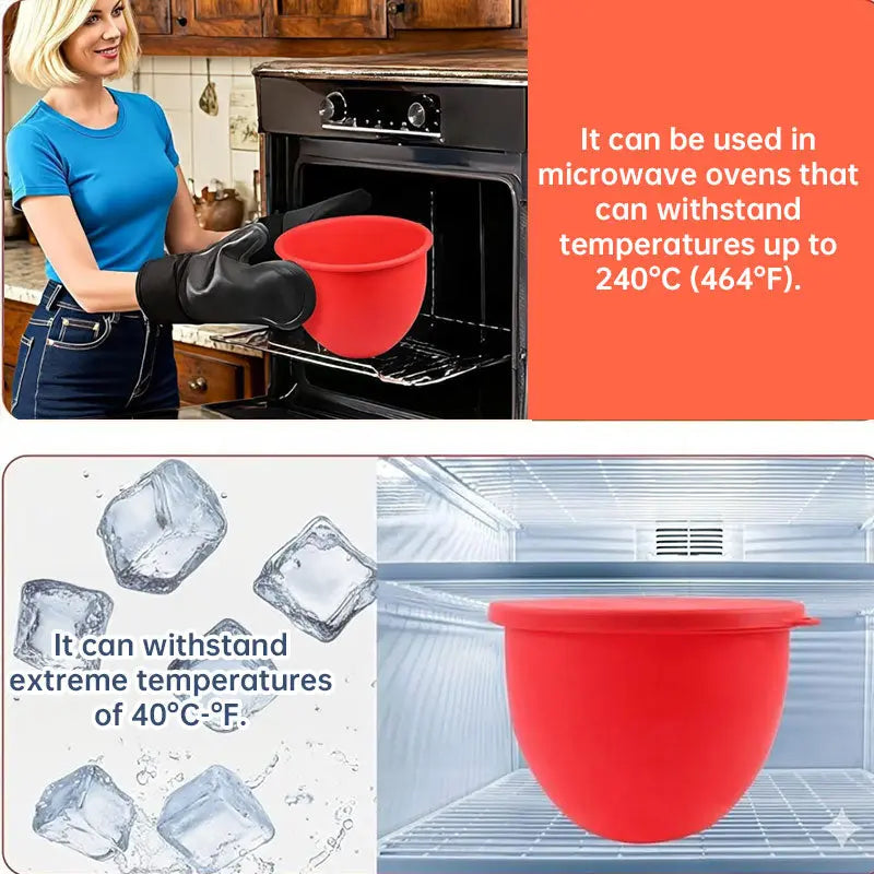 Reusable Mixer Container with Silicone Liner Lid, Compatible with KitchenAid 5-Quart Tilt-Head Stand Mixers, Baking Accessory eprolo