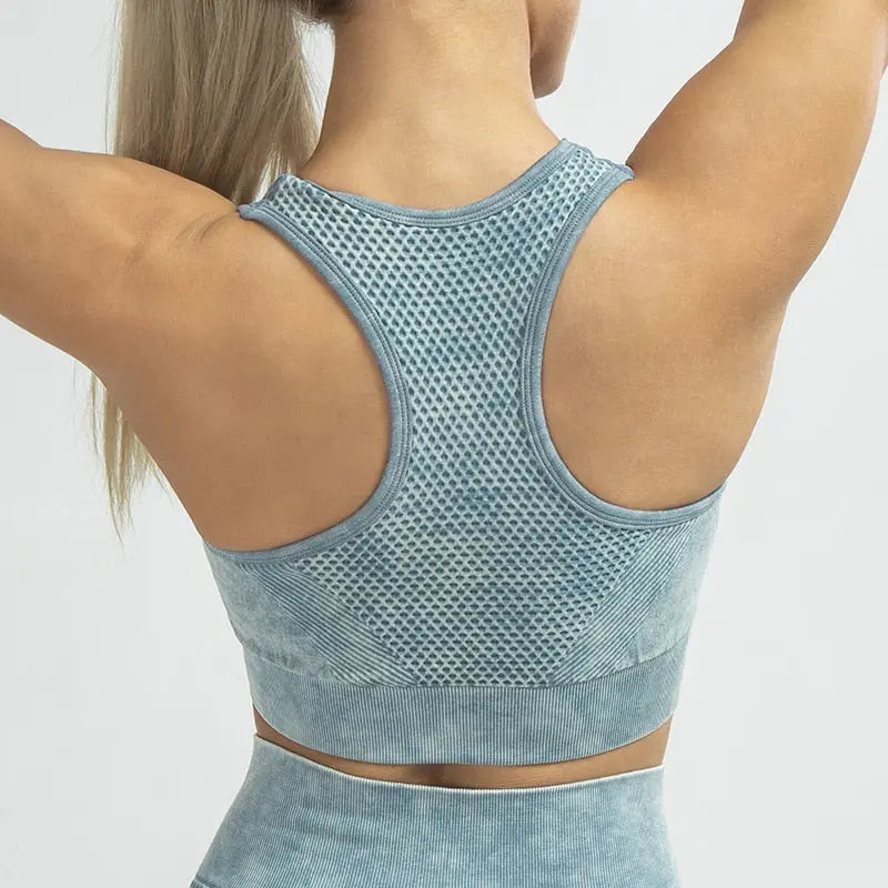 Padded Seamless Running Yoga Gym Bras Women Racerback High Impact Fitness Workout Sports Bras eprolo