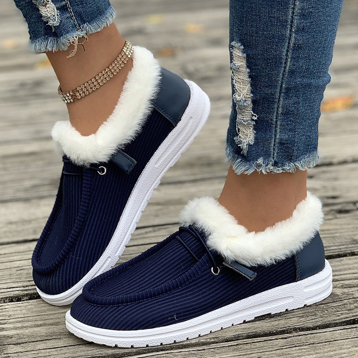 Women's casual shoes with plush and fuzzy cotton shoes eprolo