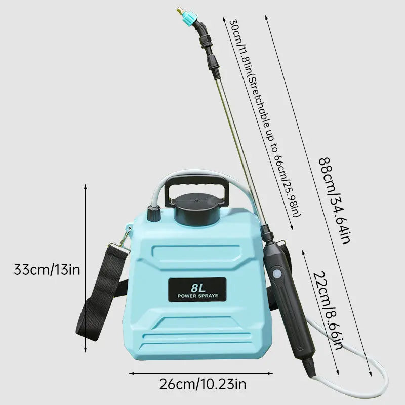 8L Automatic Electric Sprayer, Garden Plant Sprayer, Rechargeable Handheld Sprayer, Fogging Atomizer, Shoulder Watering Can eprolo