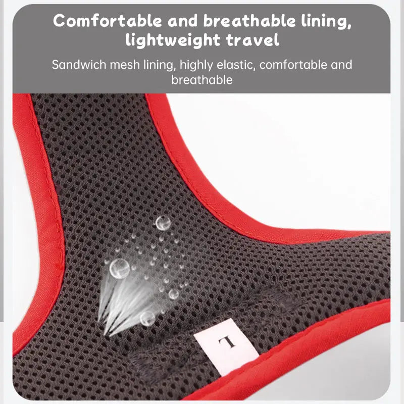Breathable Reflective Dog Harness Vest, Outdoor No-Pull Escape-Proof Harness with Leash for Large & Medium Dogs eprolo