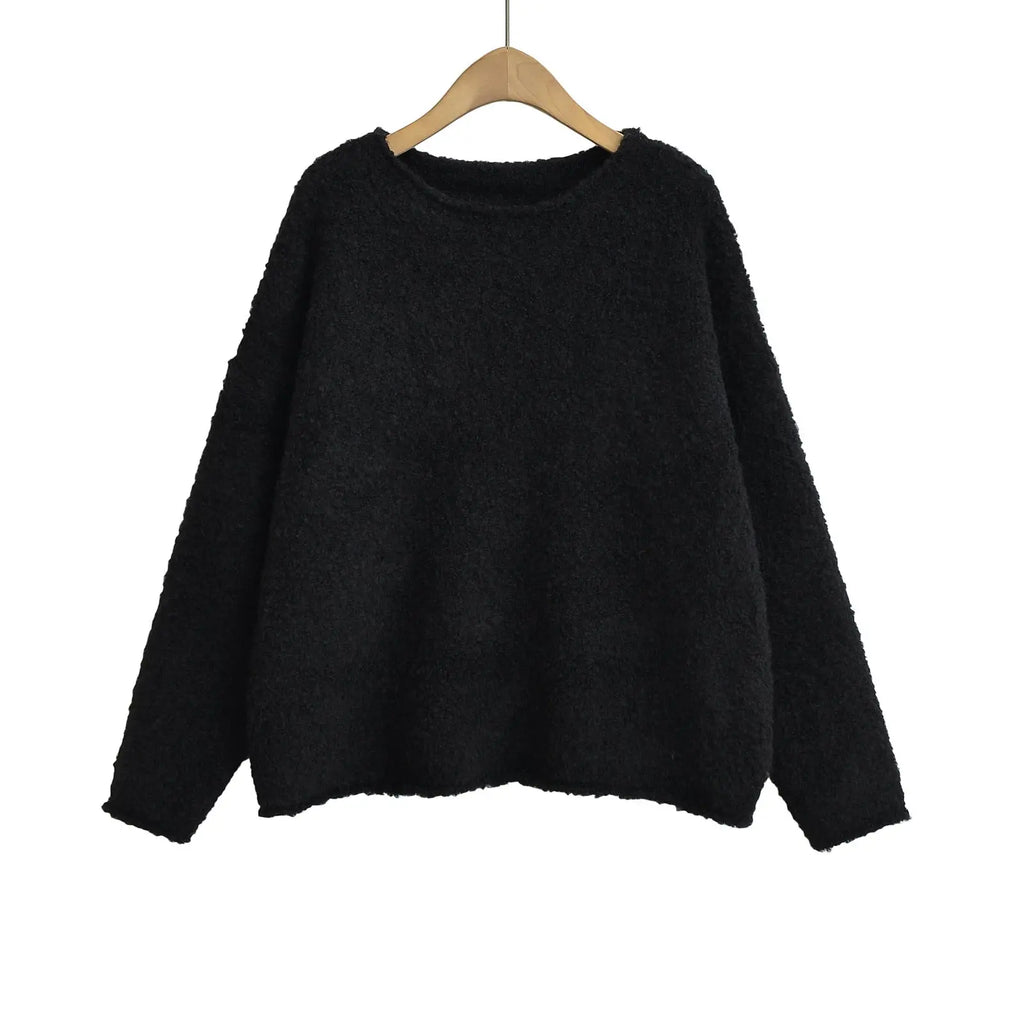 Round neck pullover loose long sleeved sweater eprolo