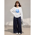 Long Sleeve Cardigan for Women,  Two-Piece Set with Floral Print, Tencel Chiffon Off-Shoulder Top eprolo