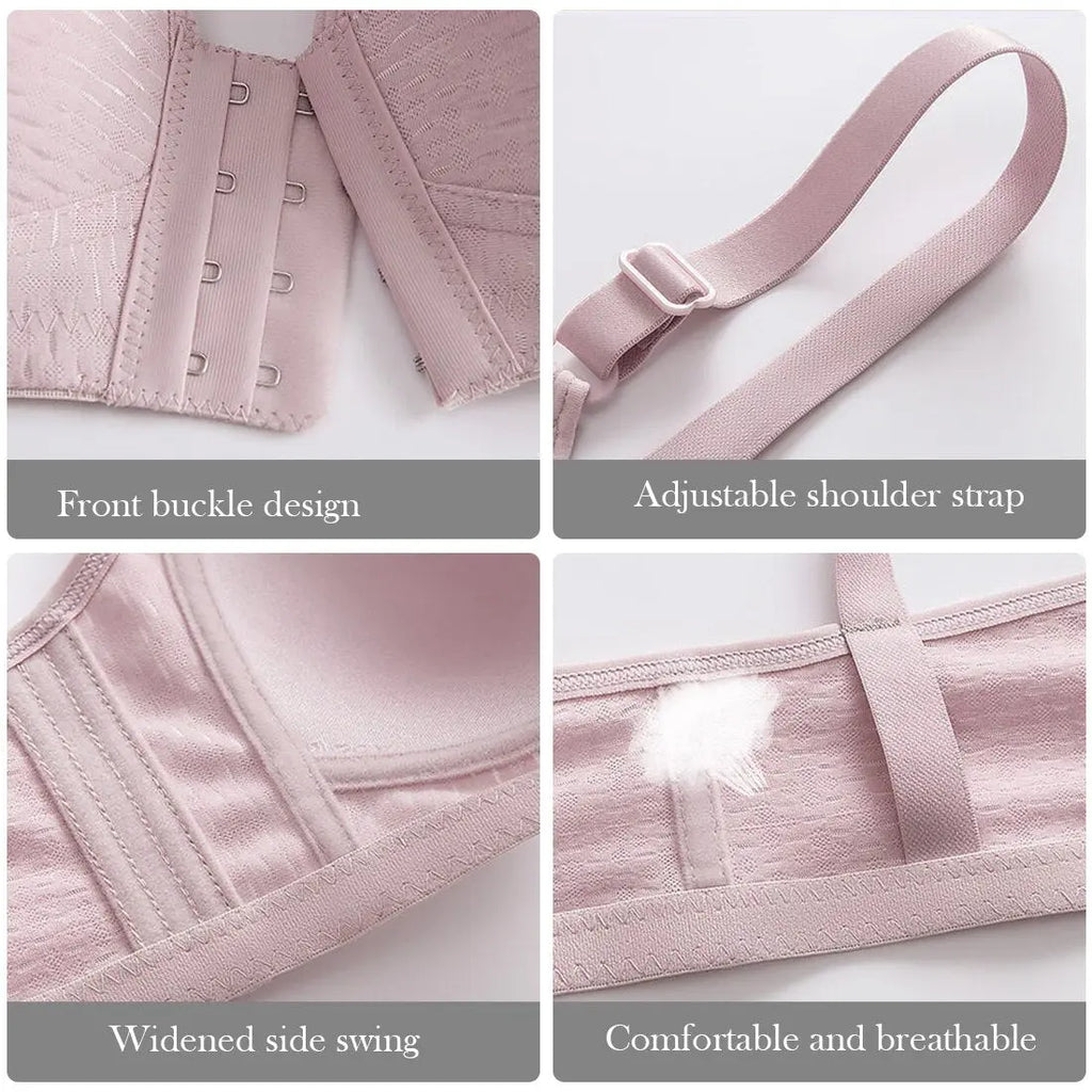 Fashion bra Spring and Autumn Linerie Sexy Seamless Front Button bra Push Up Women Underwear Buckle Female Small Chest Bra eprolo