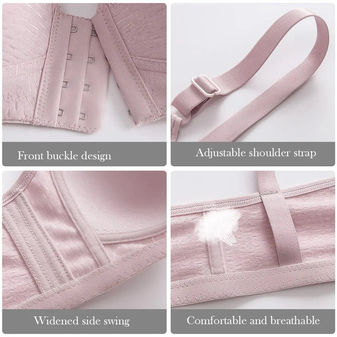 Fashion bra Spring and Autumn Linerie Sexy Seamless Front Button bra Push Up Women Underwear Buckle Female Small Chest Bra eprolo