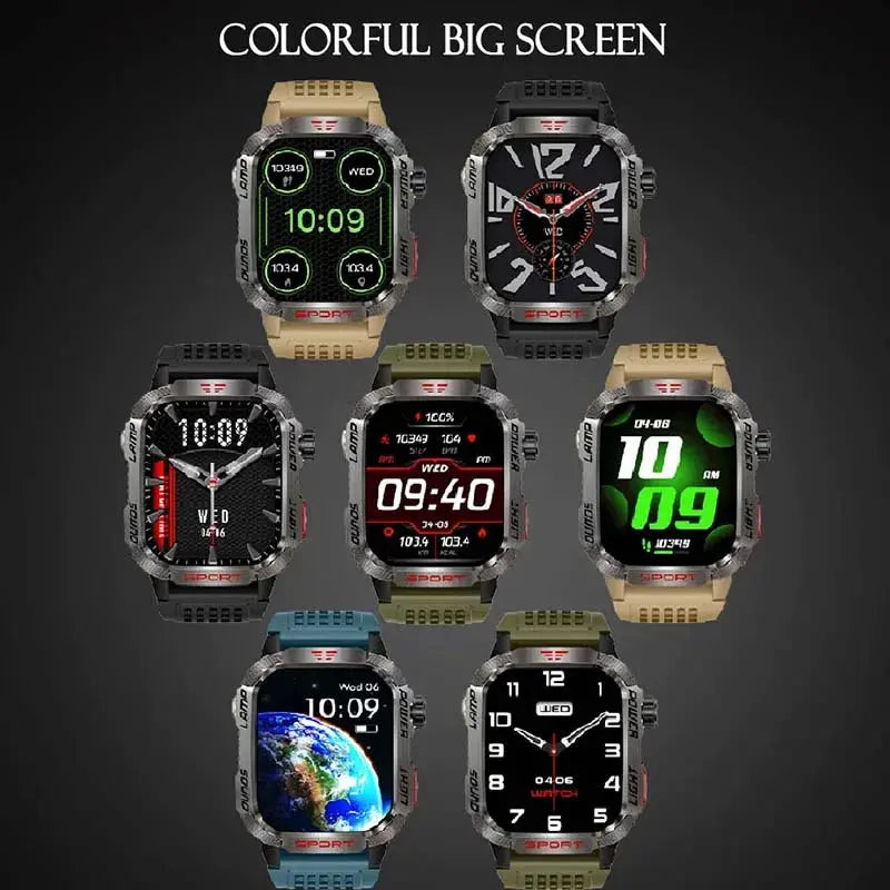 GZYR 2.01" Screen Smart Watch Men Bluetooth Call 600 mAh Sports Waterproof Heart rate Blood Oxygen SmartWatch For Huawei Xiaomi eprolo
