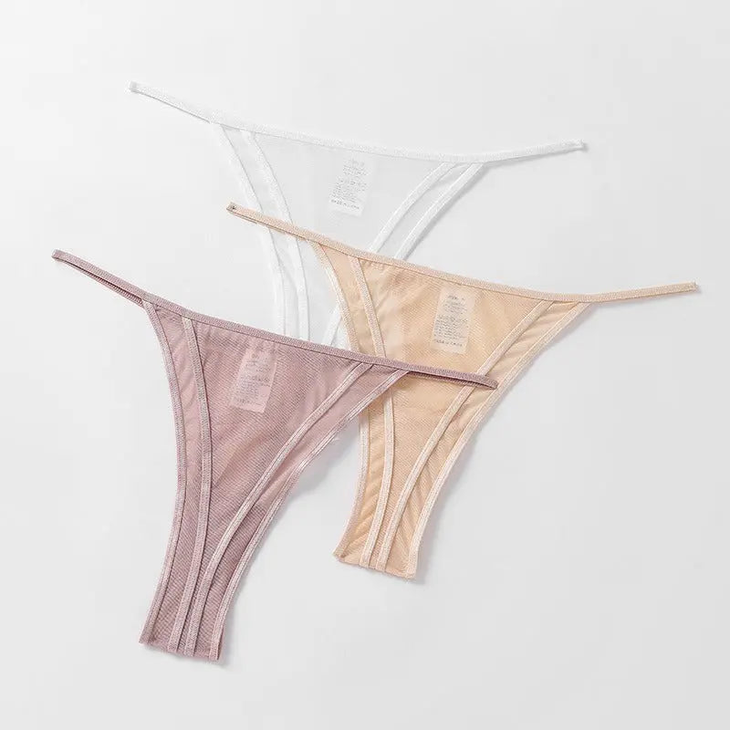 Sexy Thong European and American Thin Thong Underwear Girls Ice Silk Girls Seamless Nude Breathable Women eprolo