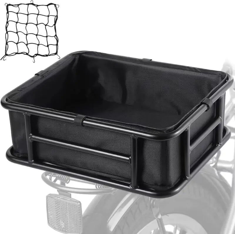 Lixada Rear Bicycle Cargo Basket, High-Capacity & Durable Rear Bike Carrier Basket, Rustproof & Heavy-Duty eprolo