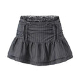 Style Stripe Elastic Waist Drawstring Slim Fit Skirt eprolo