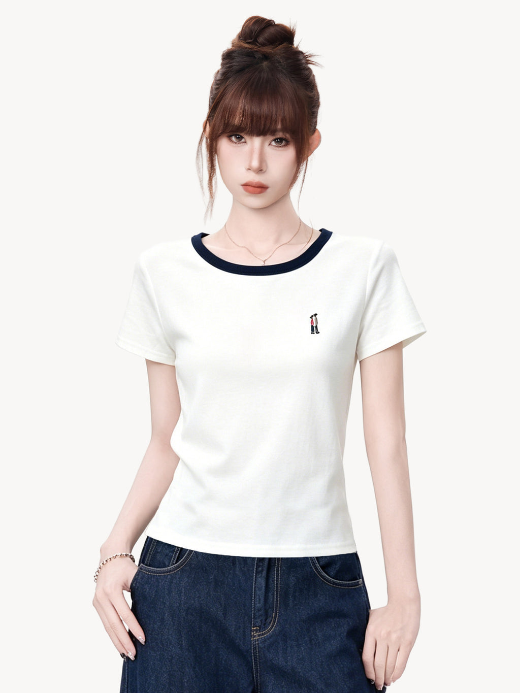 Round Neck Short Sleeve T-Shirt for Women Loose Unique Stylish Top eprolo