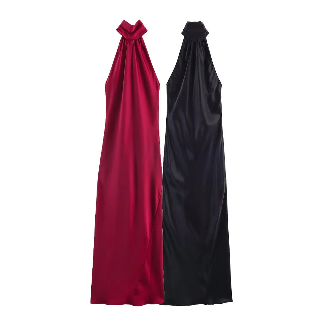 Chic Satin Texture Strapless Dress for Women eprolo